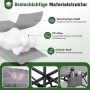Sekey Feldbett: Detailaufnahme der dreischichtigen Materialstruktur und des stabilen Stahlrahmens.