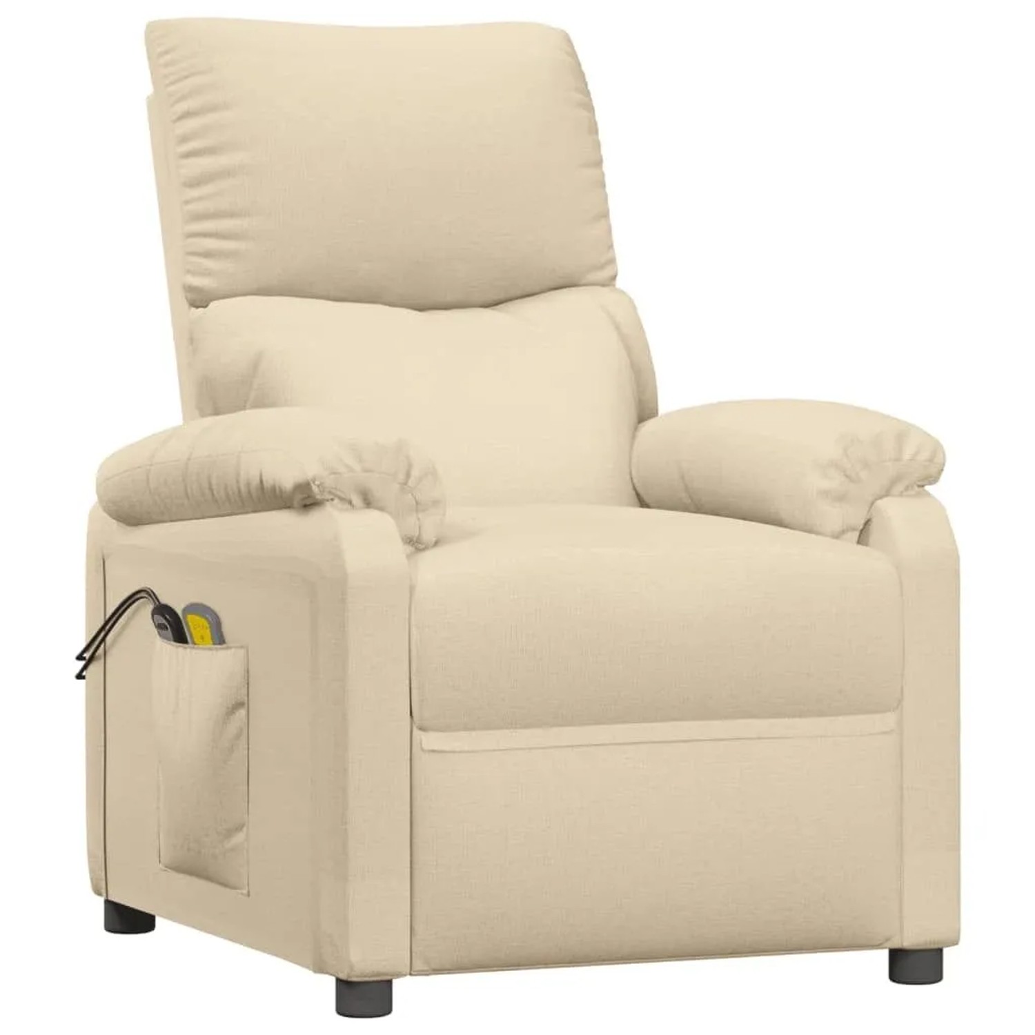 vidaXL Massagesessel Elektrisch Creme Stoff 3073826
