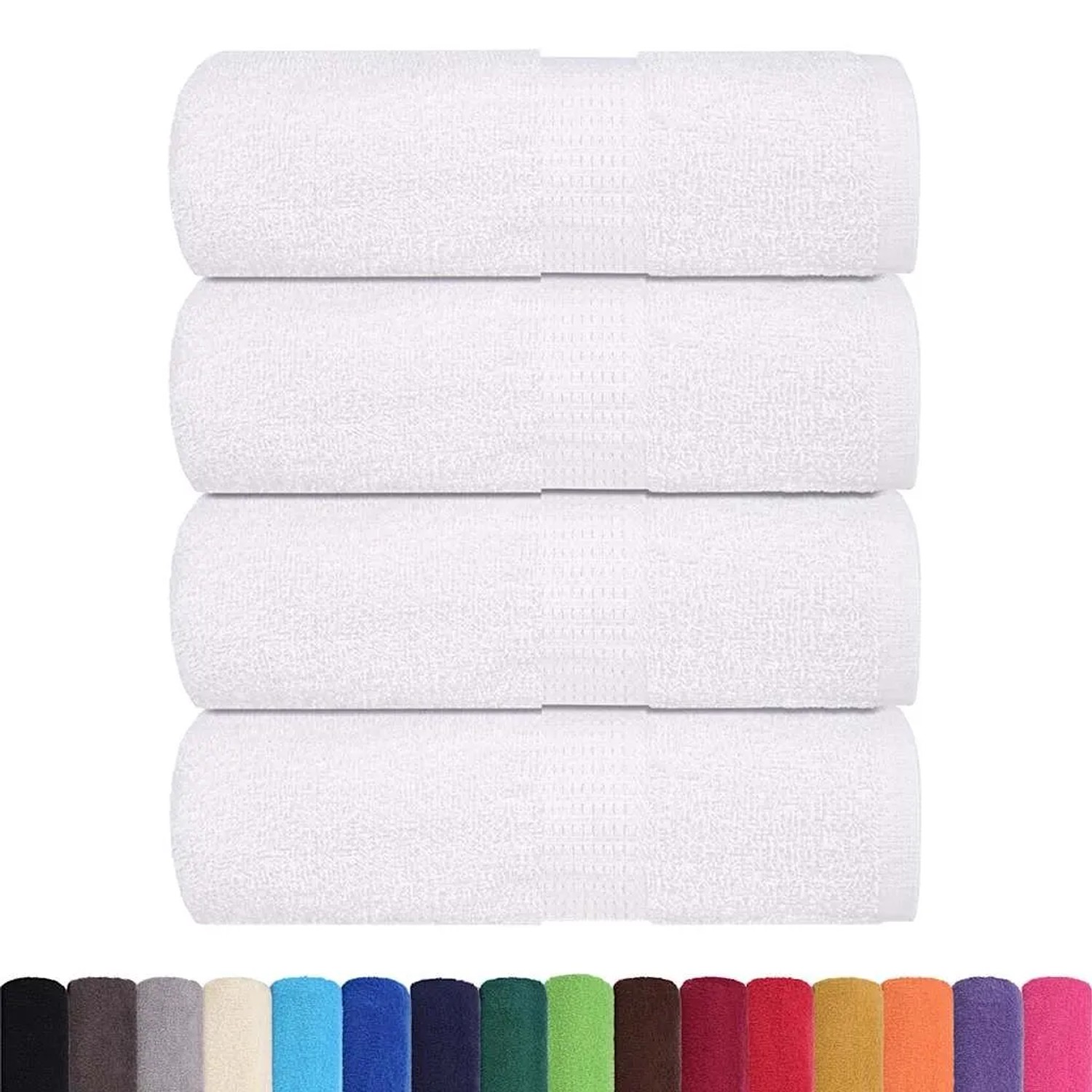 vidaXL Gästetücher 4 Stk Weiß 30x50 cm 360 g/m² 100% Baumwolle 136646