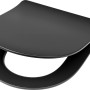 Schwarzer Cedo WC-Sitz Mix & Match aus Duroplast mit Absenkautomatik.