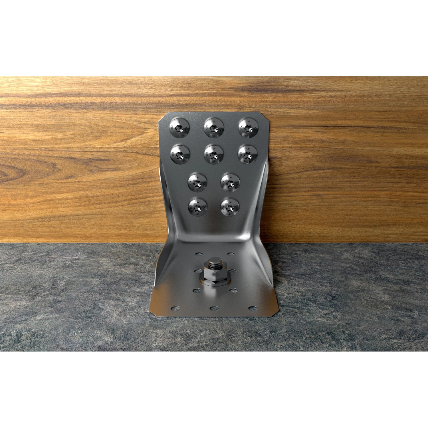 Fischer PowerFast Holzschraube 5x40 mm mit Winkelverbinder für Holzkonstruktionen.