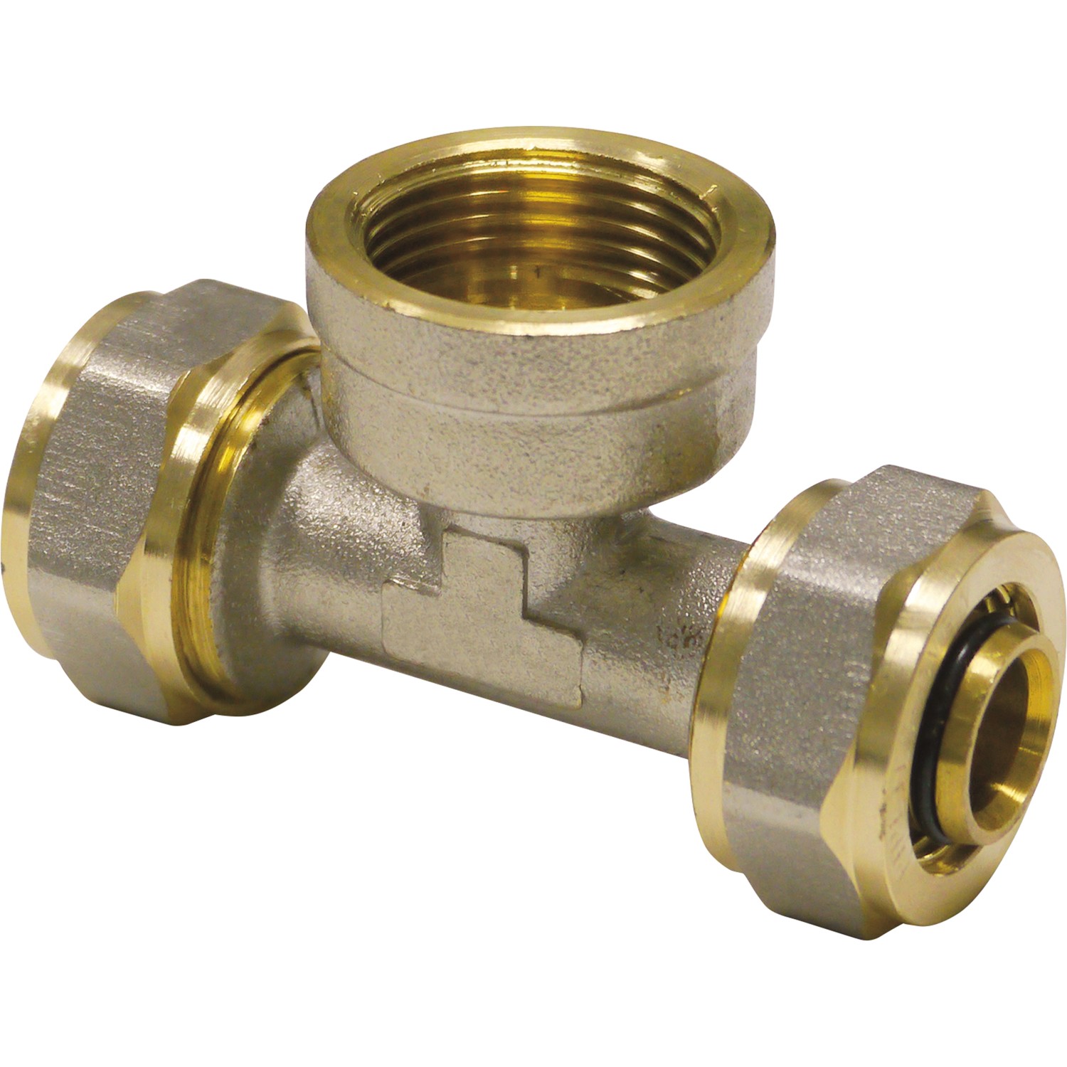 Thumbnail - PIPETEC Schraub-T-Stück mit Innengewinde 20 mm x 2 mm - 3/4 Zoll - 20 mm x 2 mm