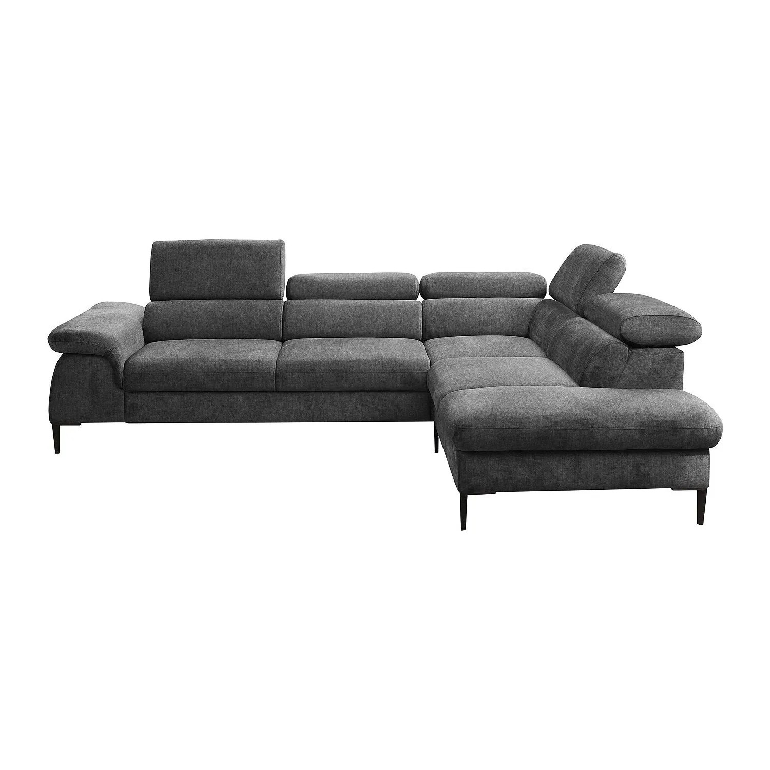 Vente-unique Schlafsofa Sepina Anthrazitgrau 280 cm
