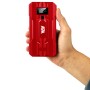 Rotes Apa Schnellstartsystem Lithium Powerpack (10.000 mAh) in Hand, Energiestation für Auto.