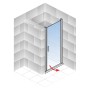 Schulte Alexa Style 2.0 Drehtür für Nische, 80x192 cm, mit rotem Pfeil für Drehrichtung.