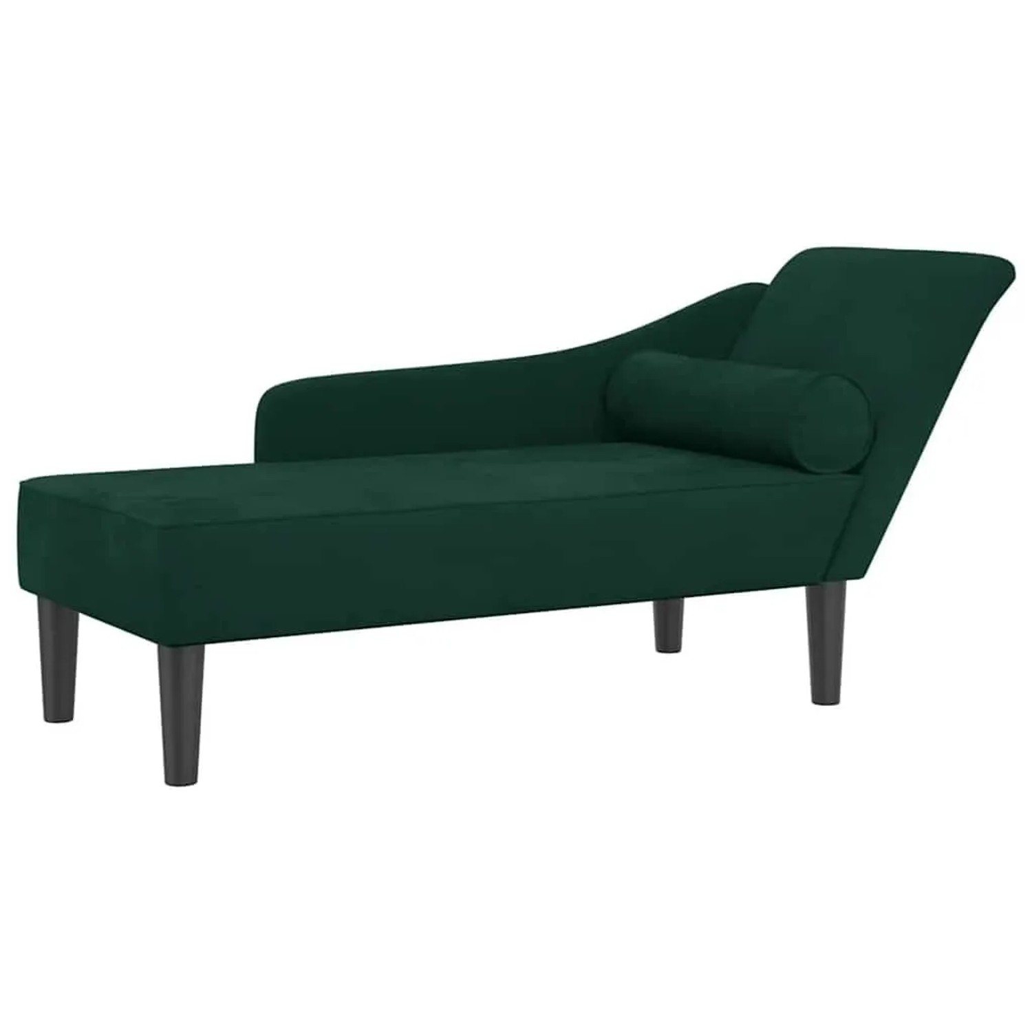 vidaXL Chaiselongue mit Kissen Dunkelgrün Samt 4007590