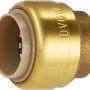 LUX Steck-Kappe Ø 15 mm aus Messing zum Verschließen von Steckverbindungen.