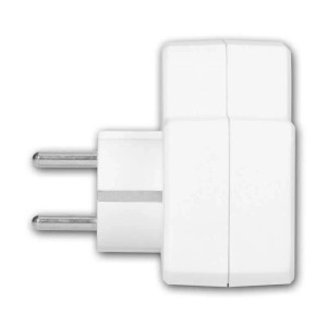 world-trading-net Steckdosen-Adapter Schutzkontakt 2+1 mit Schalter