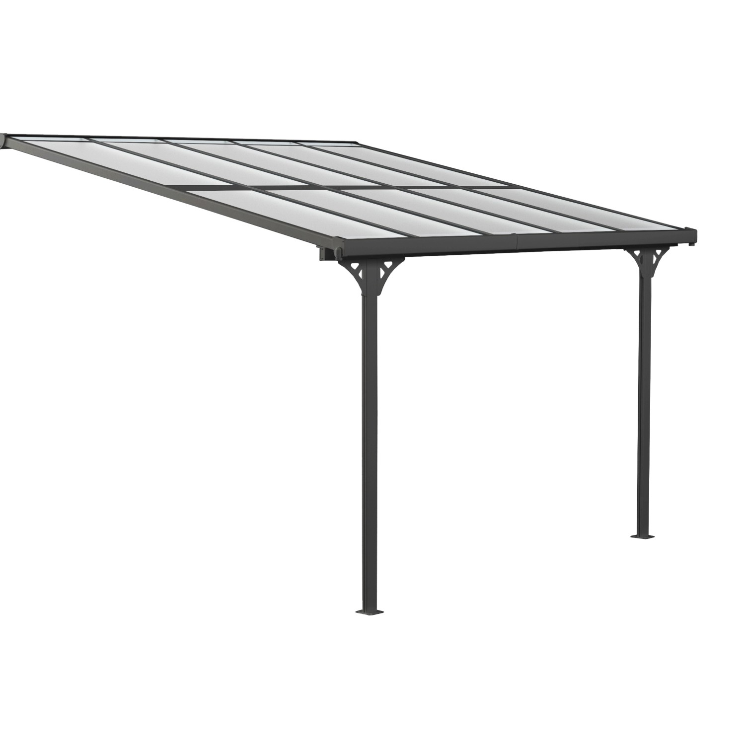 Westmann Terrassendach Aluminium B x T: 313 cm x 300 cm Schwarz