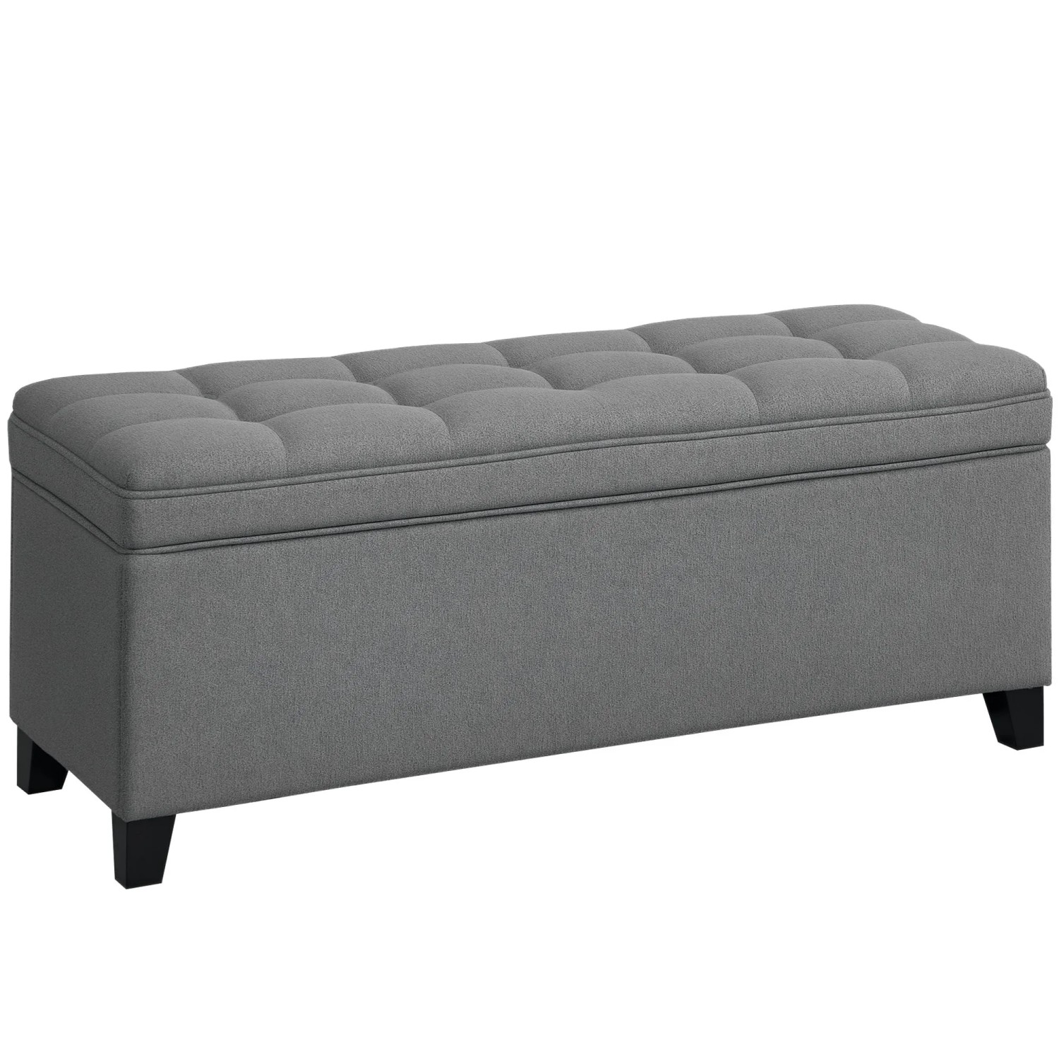 HOMCOM Sitzbank Polyester 120L x 40B x 48H cm Dunkelgrau
