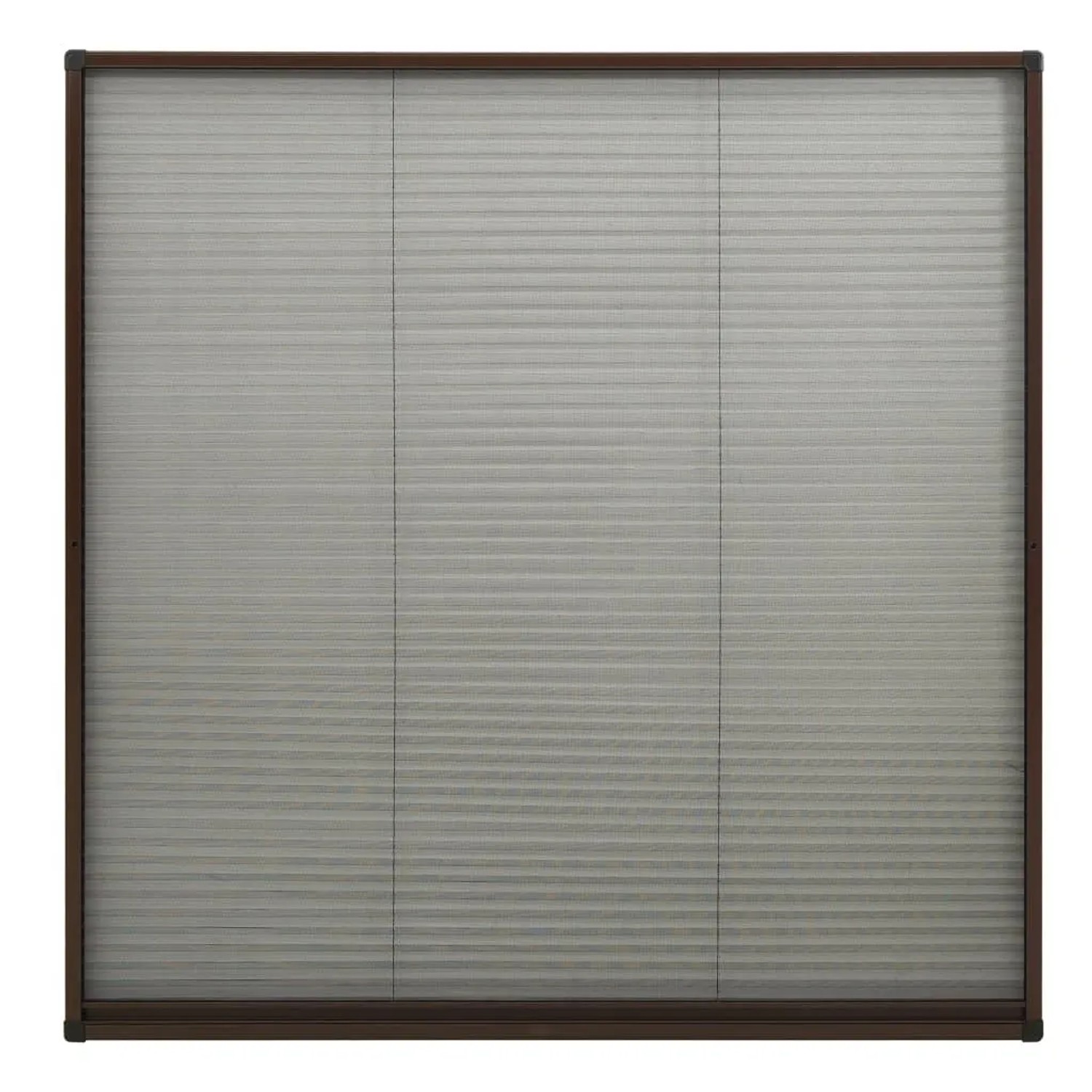 vidaXL Insektenschutz-Plissee für Fenster Aluminium Braun 120x120 cm 148656