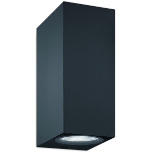 Schwarze WiZ LED Wandleuchte Up&Down mit tunable White & Color, 690 Lumen.