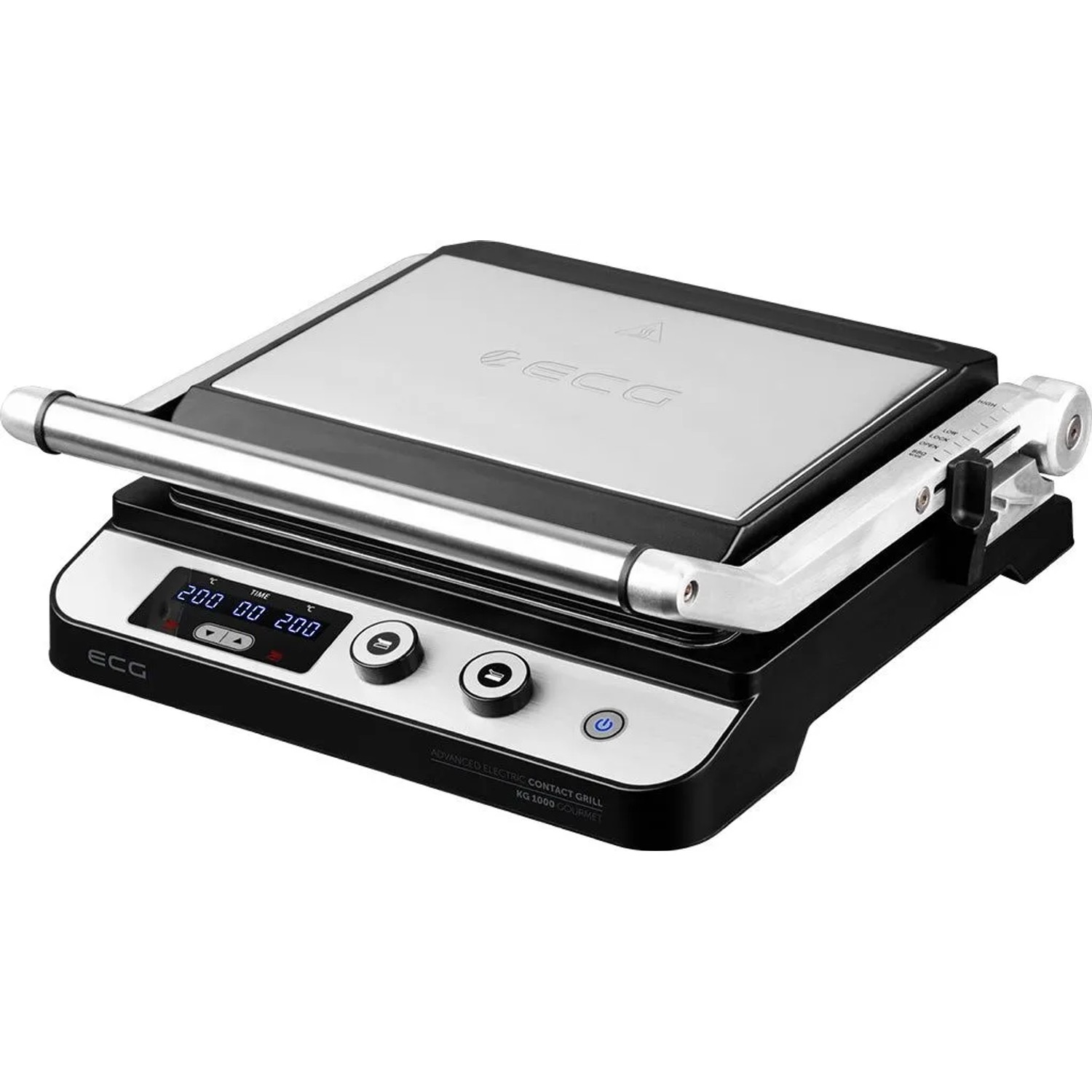ECG Elektrogrill KG 1000 Gourmet Antihaftbeschichtung 2000 W