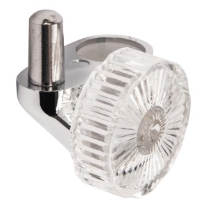 aquaSu Gleiter mit Zapfen für 18 mm Duschstange, Chrom.