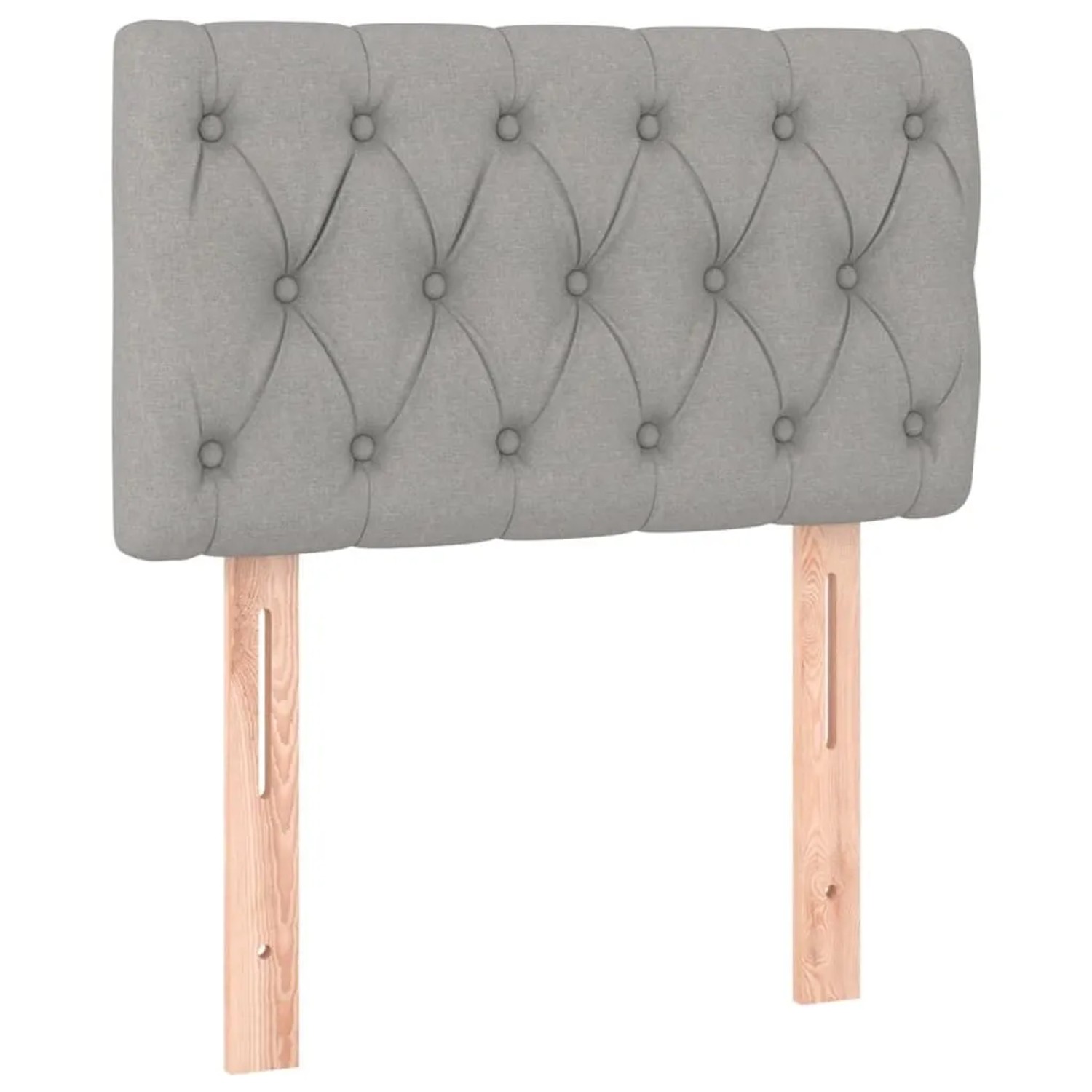 vidaXL Kopfteil Hellgrau 80x7x78/88 cm Stoff 346298