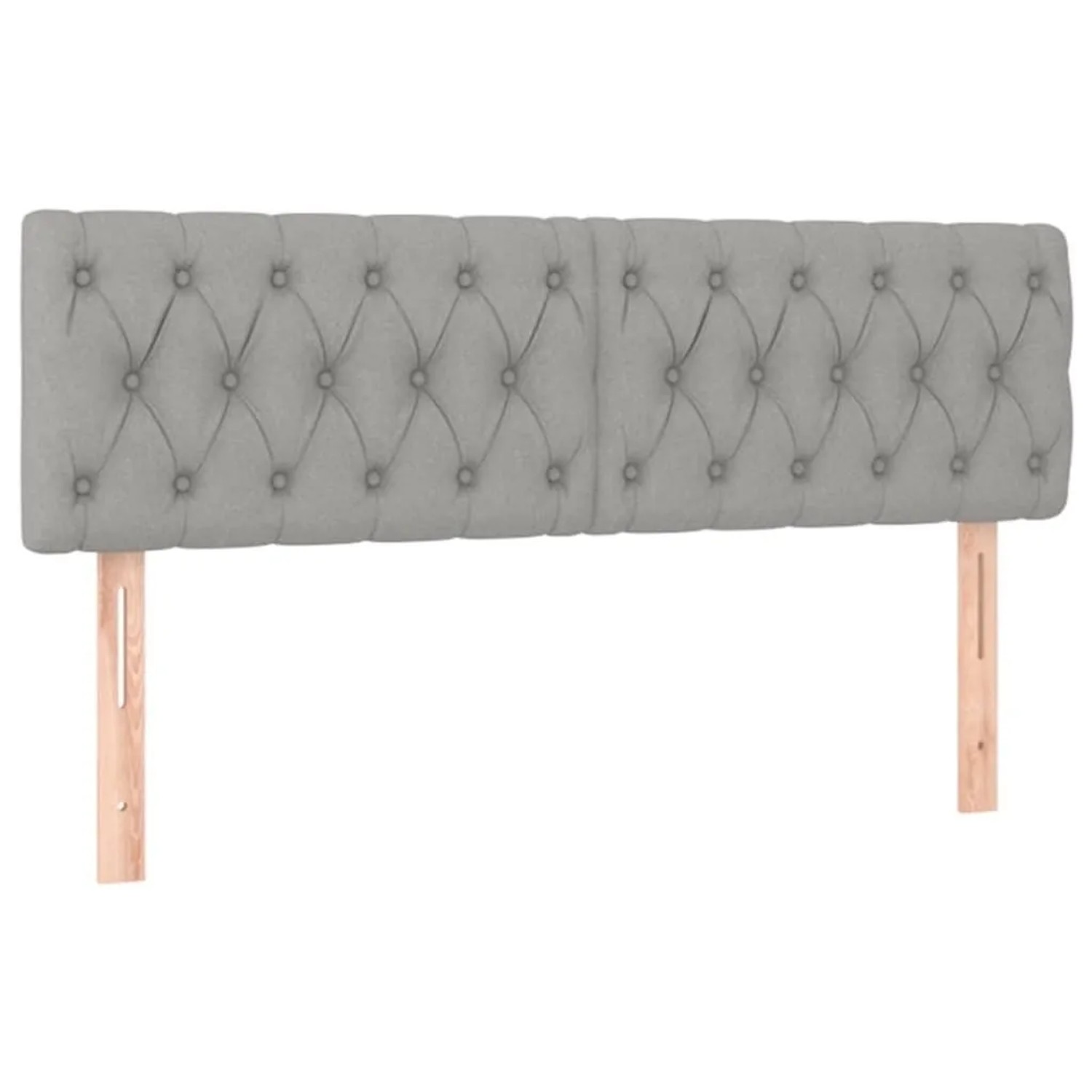 vidaXL Kopfteile 2 Stk Hellgrau 80x7x78/88 cm Stoff 346354