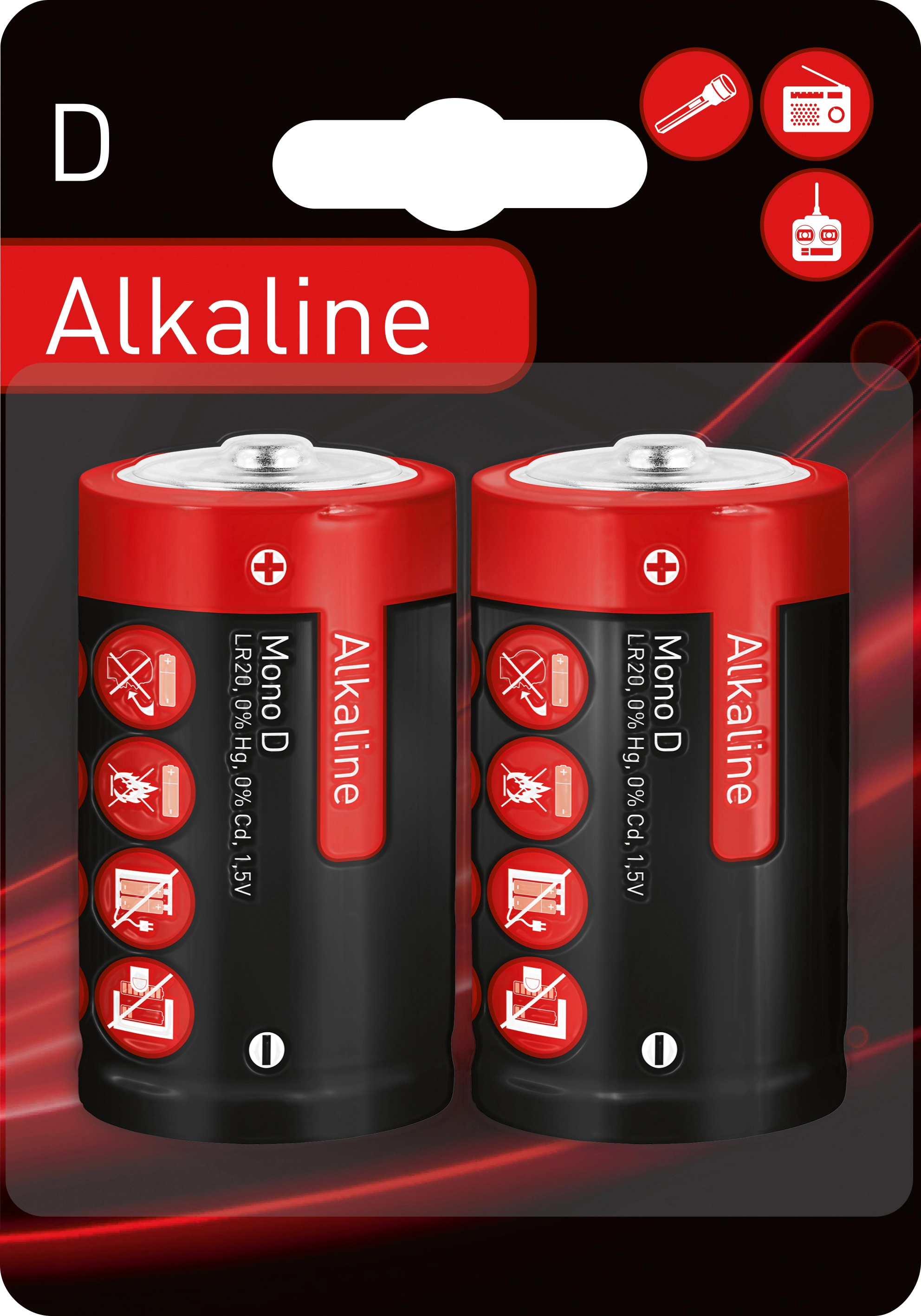 Mono D 1,5V Alkaline Batterien