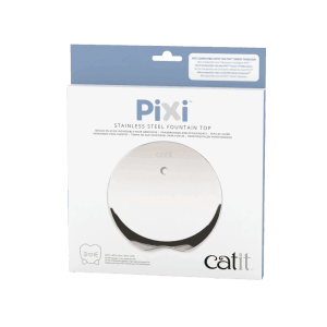 Catit Pixi Edelstahl-Abdeckung für Trinkbrunnen, Ø 19,5 cm. Hygienischer Ersatz für Katzentränke.