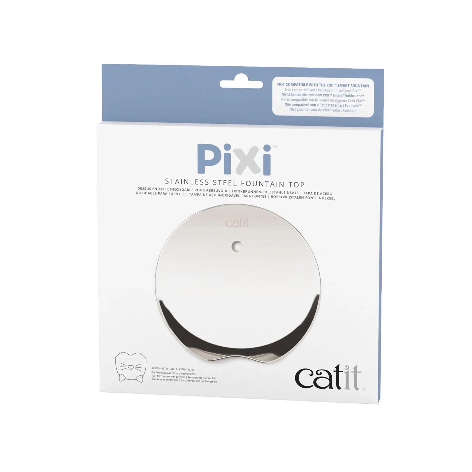 Catit Edelstahl-Abdeckung für Trinkbrunnen Pixi Ø 19,5 cm