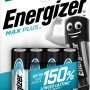 4er-Pack Energizer Max Plus AA Mignon Batterien, Alkali-Batterien für Geräte mit hohem Energiebedarf.