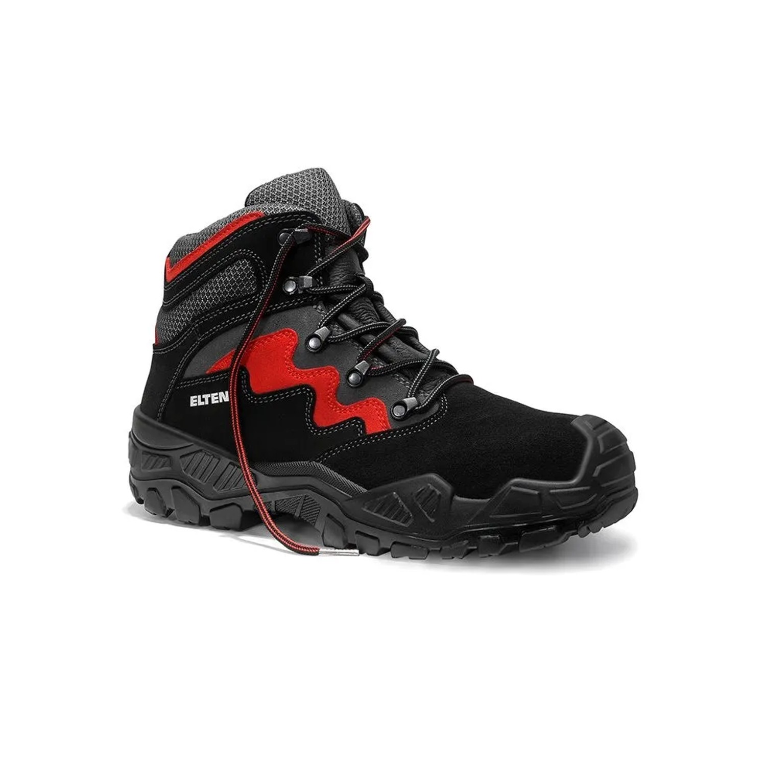 ELTEN Sicherheitsschnürstiefel MICK BLACK RED Mid ESD S3S Größe 47