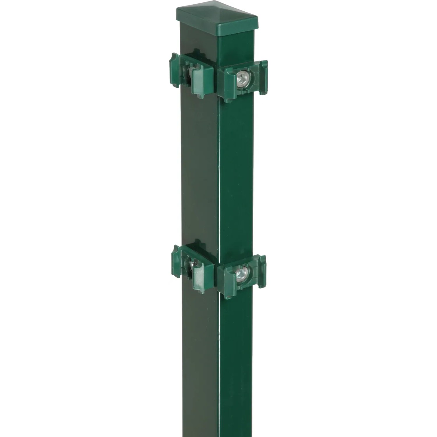 Eckzaunpfahl für Doppelstabmatten Grün 120 cm x 4 cm x 6 cm