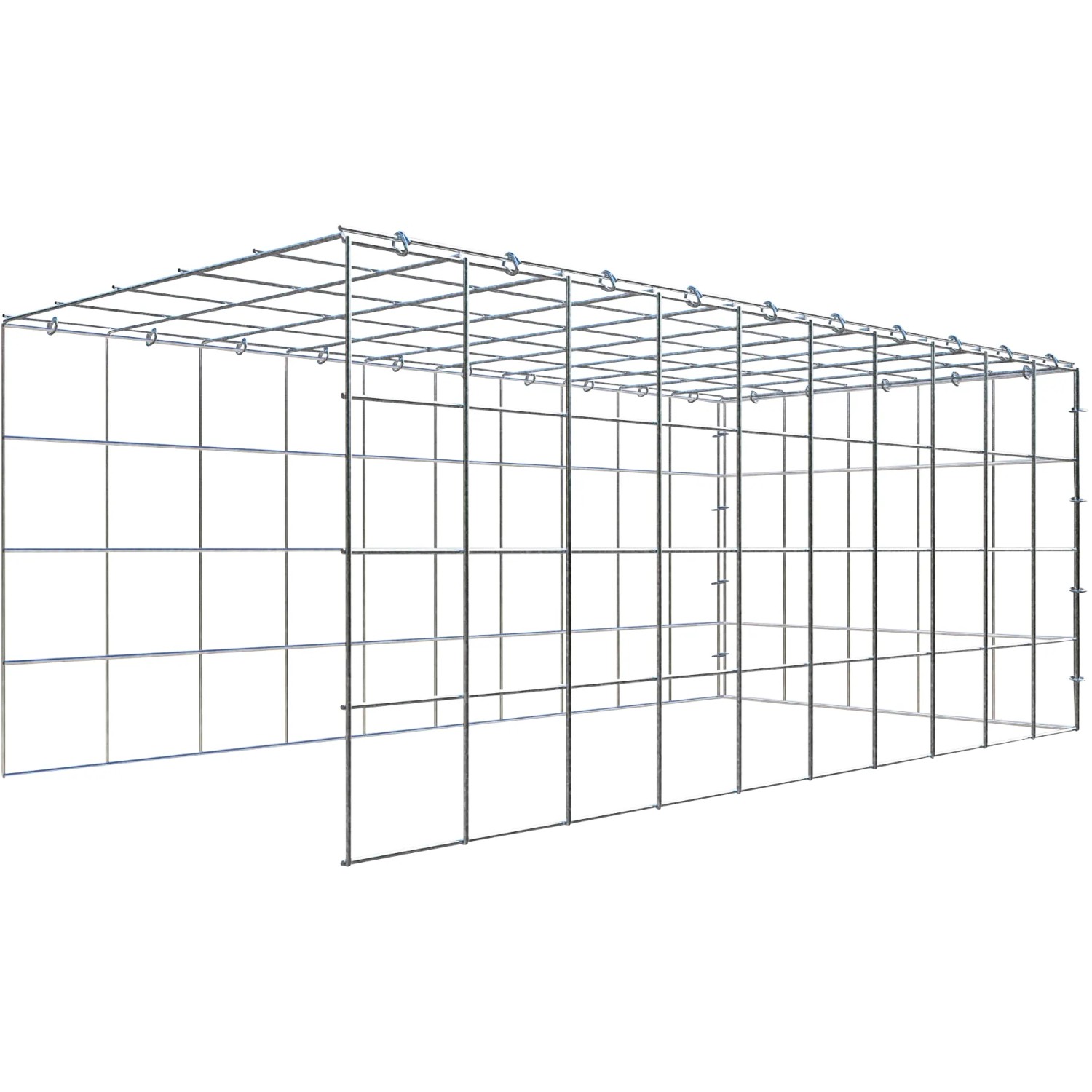 Gabiona C-Ring-Gabione-Anbaukorb Typ 4 40 x 100 x 50 cm Maschenw 10 x 10 cm