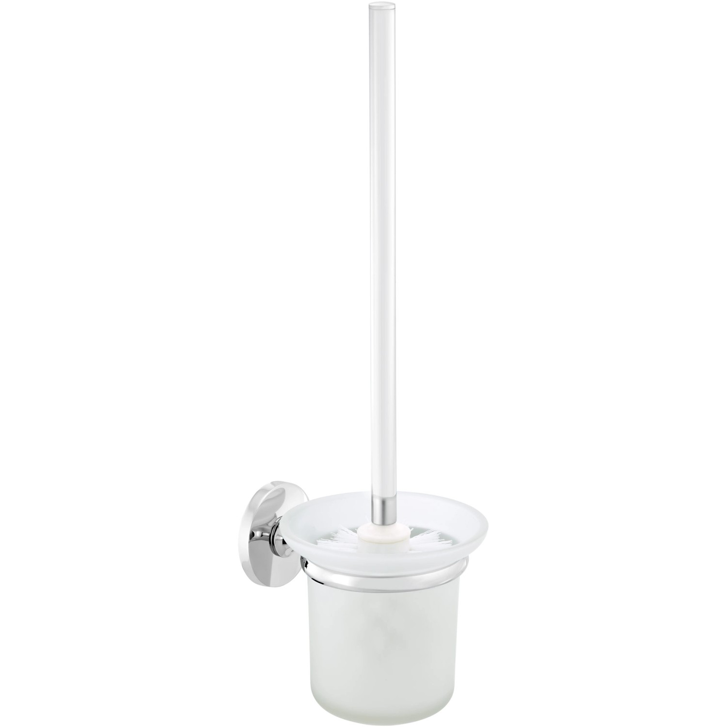 CMI WC-Bürstengarnitur S300 aus Milchglas mit verchromter Halterung