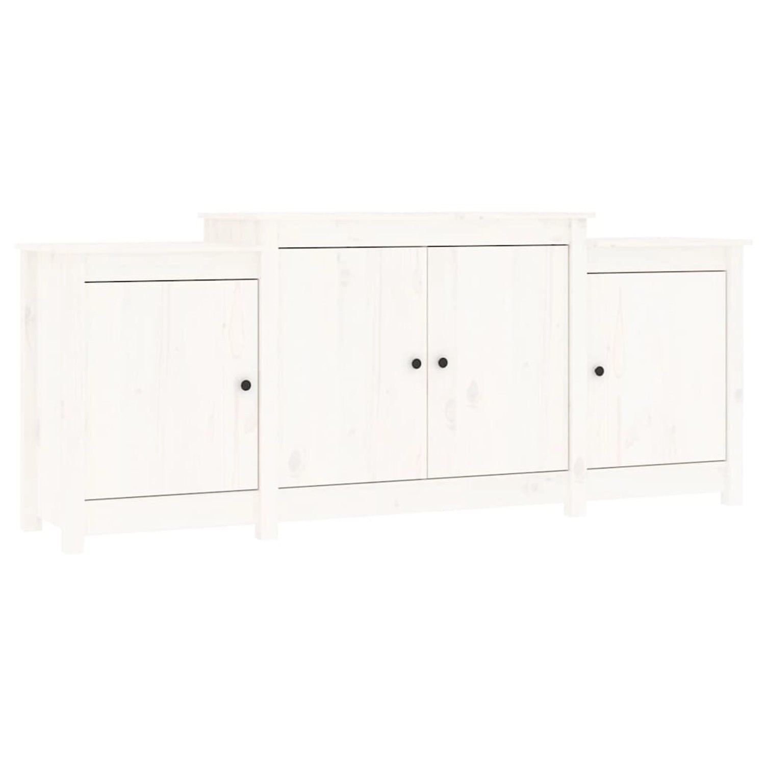 vidaXL Sideboard Weiß 164x37x68 cm Massivholz Kiefer 821493