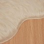vidaXL Kunstschaffell Teppich Tafalla Beige 50 x 80 cm Polyester 42021496_8