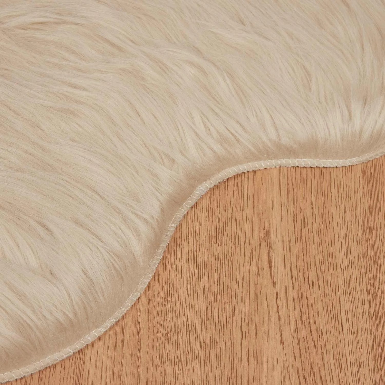 vidaXL Kunstschaffell Teppich Tafalla Beige 50 x 80 cm Polyester 42021496_8