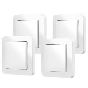4er-Set Bosch Smart Home Wandschalter für smarte Aktoren, weiße Ausführung.