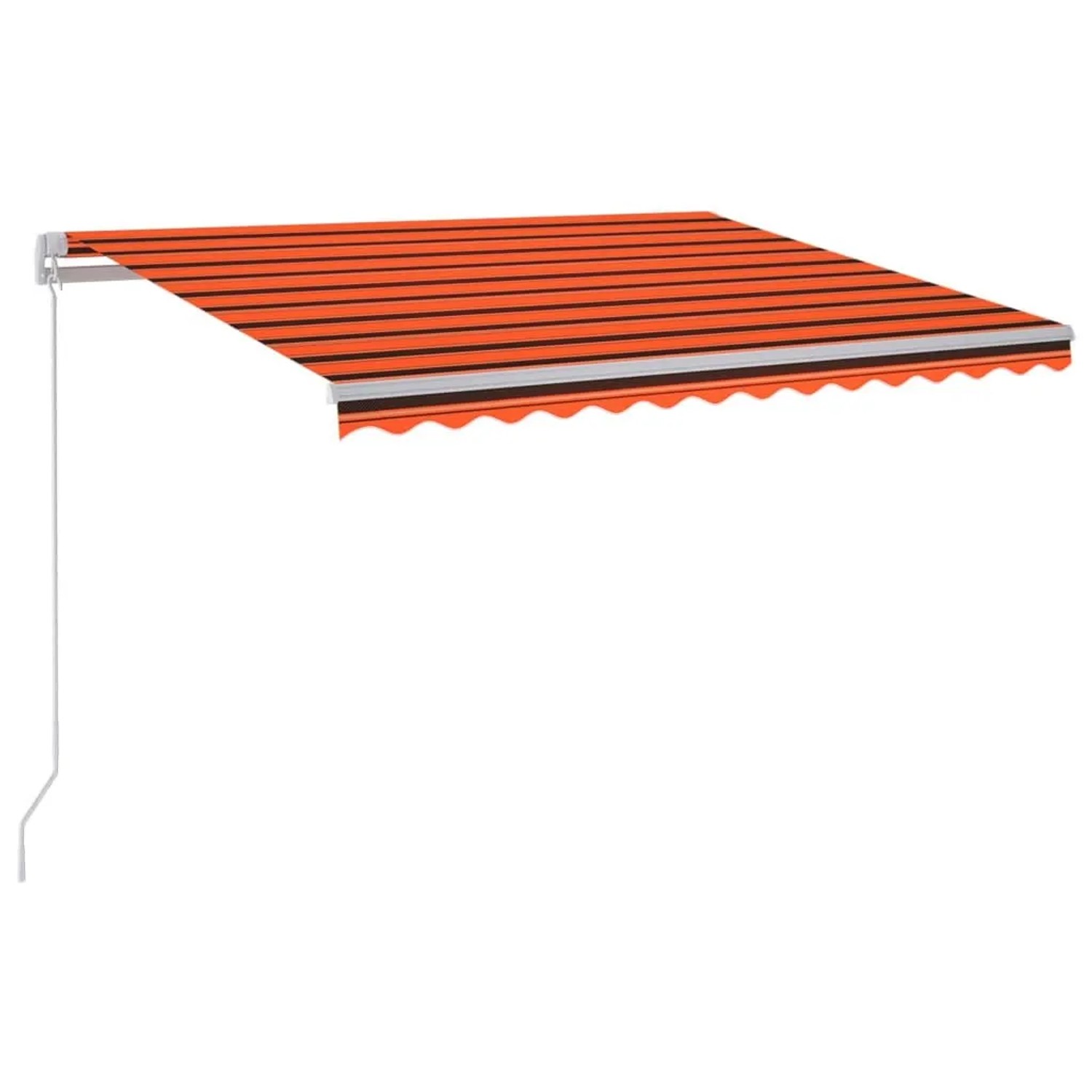 vidaXL Markise Manuell Einziehbar mit LED 300x250 cm Orange und Braun 30688 günstig online kaufen