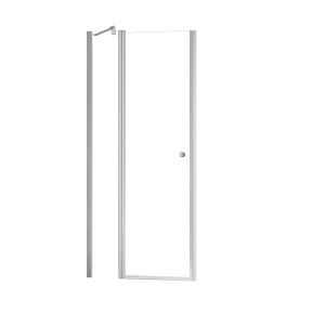 Schulte Garant 2.0 Drehtür mit Nebenteil, 200x90 cm, Alunatur, für Nische links.