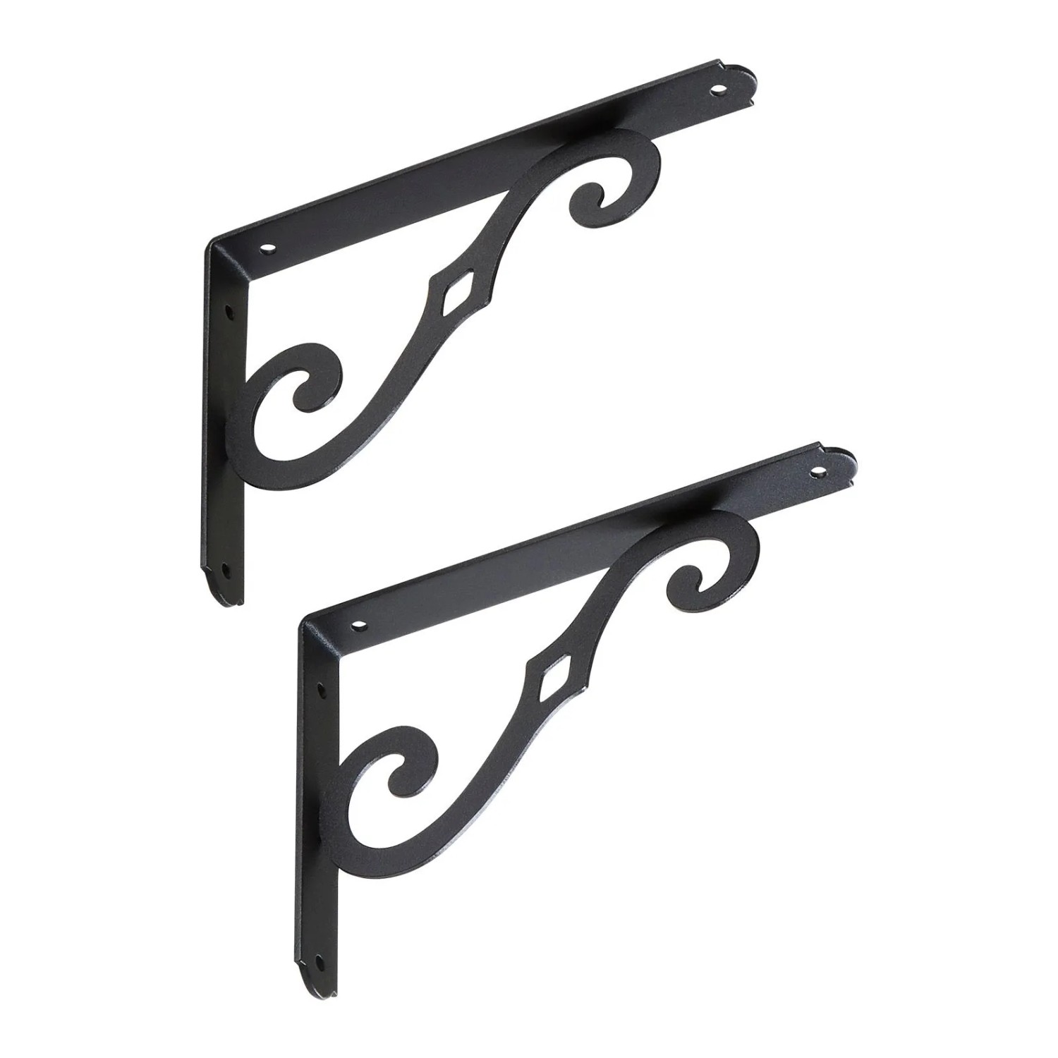 SOTECH 2 x Regalkonsole BLACKLINE II 20 x 14 x 2,5 cm Schwarz Tragkraft Bis 30 kg Pro Paar