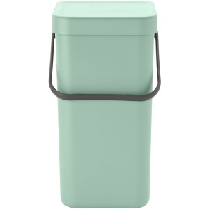 Brabantia Abfallbehälter Sort & Go, 12 l, Grün, mit Tragegriff.