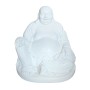 Relaxdays Buddha Figur Polyresin Weiß Wetterfest UV-Beständig Frostsicher 45 cm x 43 cm x 43 cm 2,5 kg