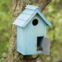 Relaxdays Nistkasten Holz Blau Abschließbar 24,5 cm x 17 cm x 12 cm 0,5 kg_2