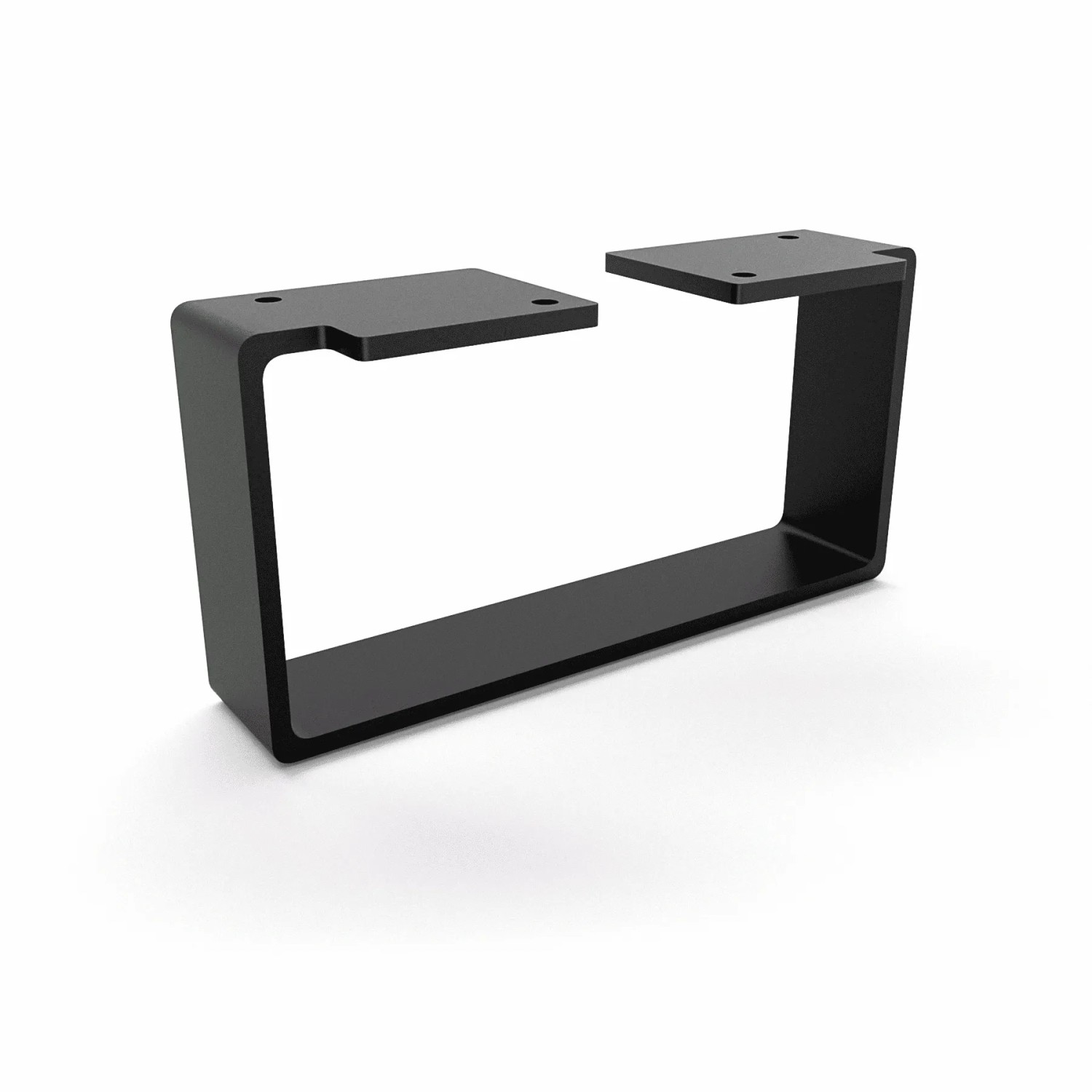 HEVVA Möbelbein LUXEMBURG 10 cm Hoch 20 cm Tief 1 Fuß Schwarz