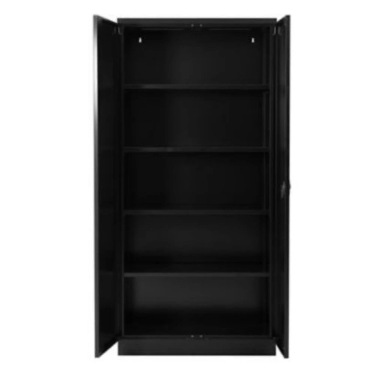 PROREGAL Stahlschrank Bee 6 Fachböden HxBxT 195 x 92 x 42 cm Pulverbeschichtetes Fachbodenmaterial Schwarz & Schwarz