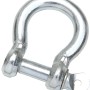 Conacord geschweifter Stahlschäkel, 6 mm Durchmesser, 40 mm Länge, silber. Robuster Beschlag.