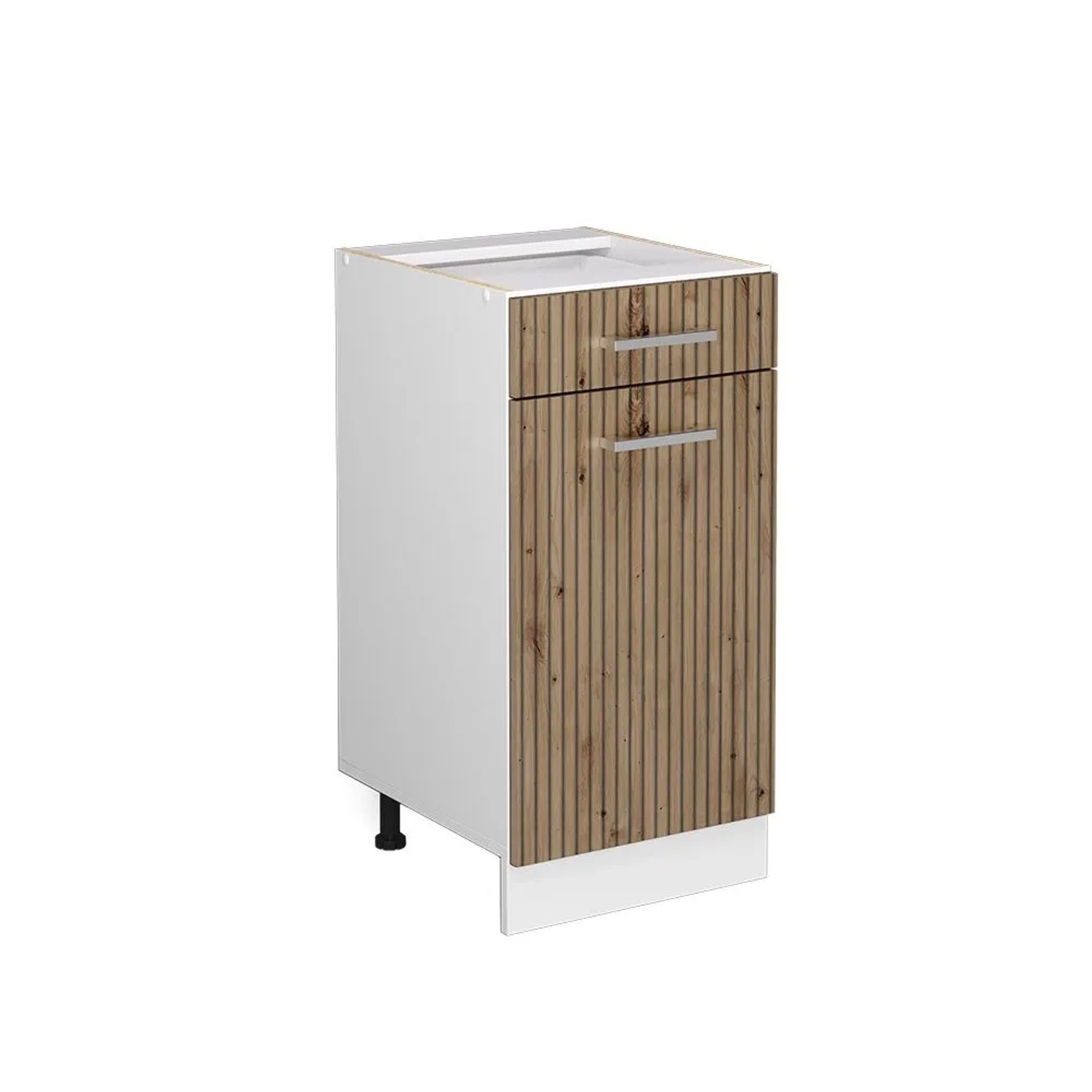 Vicco Küchenunterschrank R-Line Artisan-Eiche Weiß 40 cm ohne Arbeitsplatte