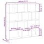 vidaXL Würfelregal 12 Fächer Weiß Holzwerkstoff 860004_10