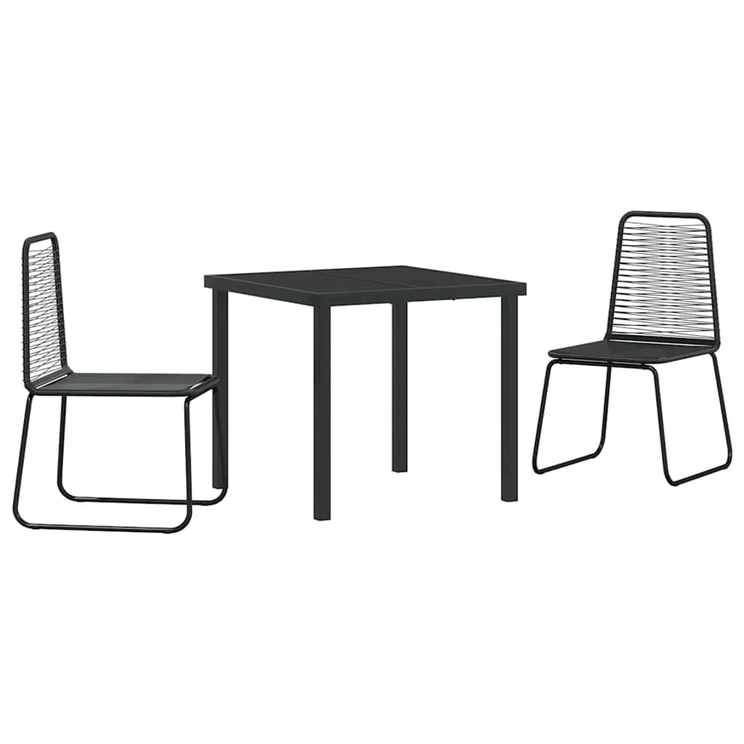 vidaXL Garten Essgruppe 3-Tlg Schwarz Poly Rattan 3379387 günstig online kaufen