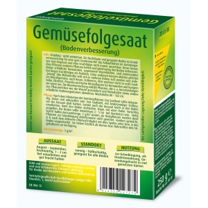 Quedlinburger Gemüsefolgesaat: Gründüngung zur Bodenverbesserung im Garten.