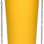 Gelbe Haemmerlin Schuttrutsche (85 cm) mit Kettenaufhängung für Baustelleneimer.