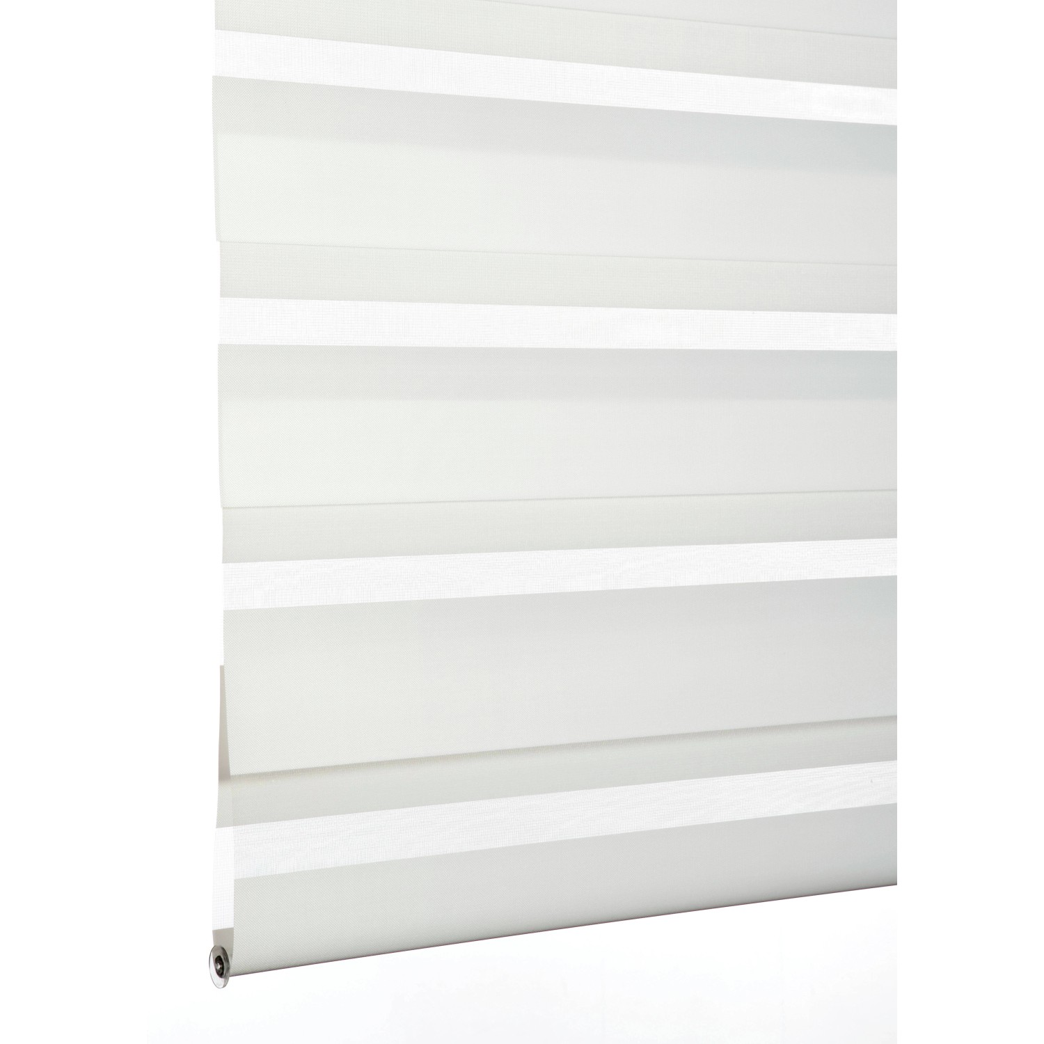 Schöner Wohnen Doppelrollo Tilda, 90x150 cm, Weiß. Rollo mit transparenten und blickdichten Streifen.