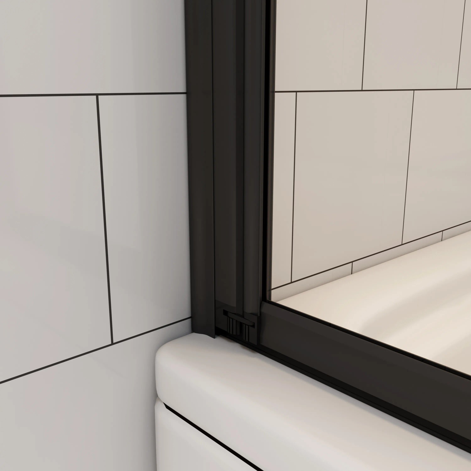 Aica Badewannenaufsatz 120x140 Cm – 5-teilige Duschabtrennung Aus ESG-Sicherheitsglas, Alurahmen
