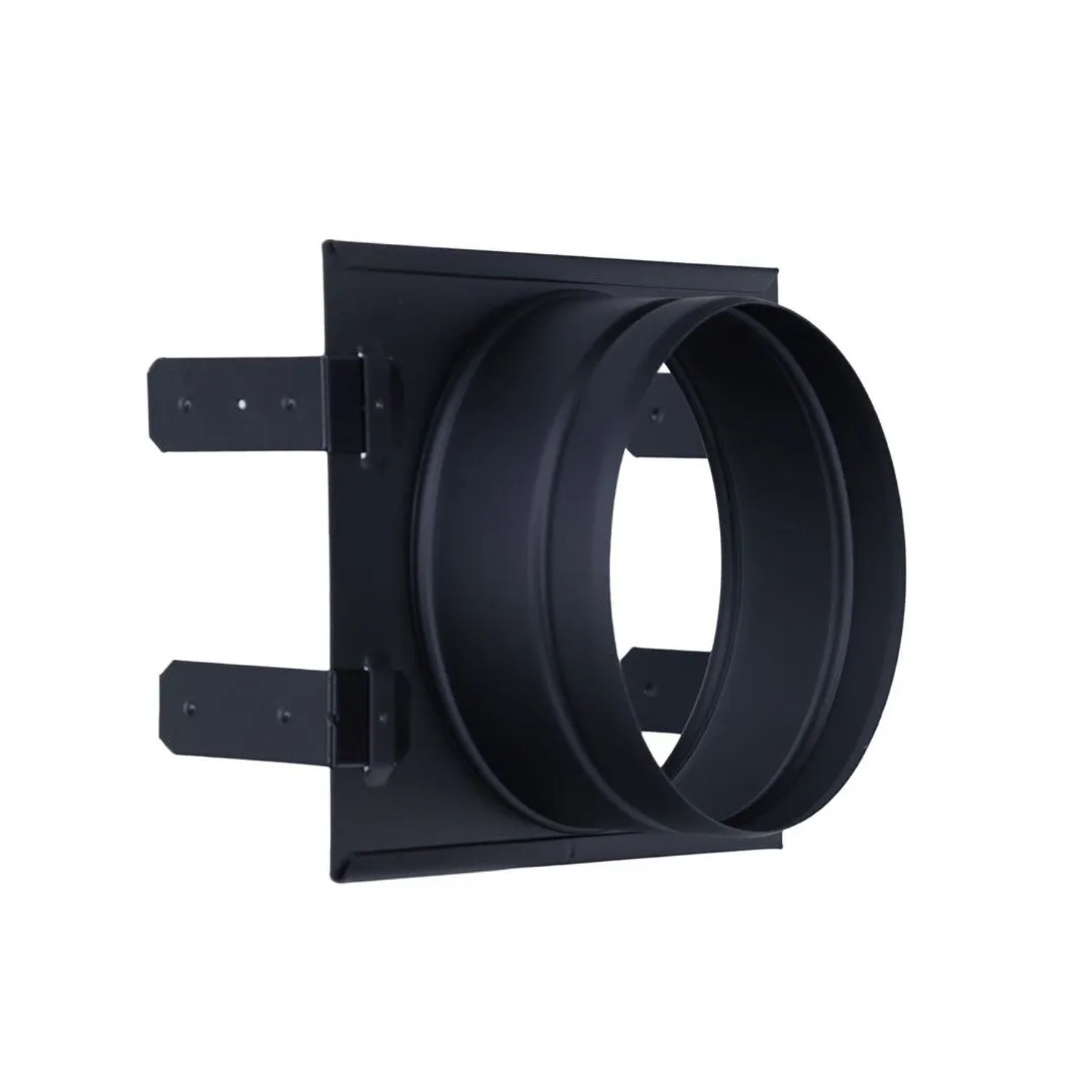 Subtiel Verstellbares Stutzenblech 200 x 145 mm Mit 1 Stutzen Ø 125 mm Schwarz