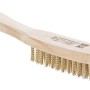 LUX Drahtbürste Messing, 4-reihig, mit Holzgriff zum Reinigen und Entrosten von Metall und Holz.